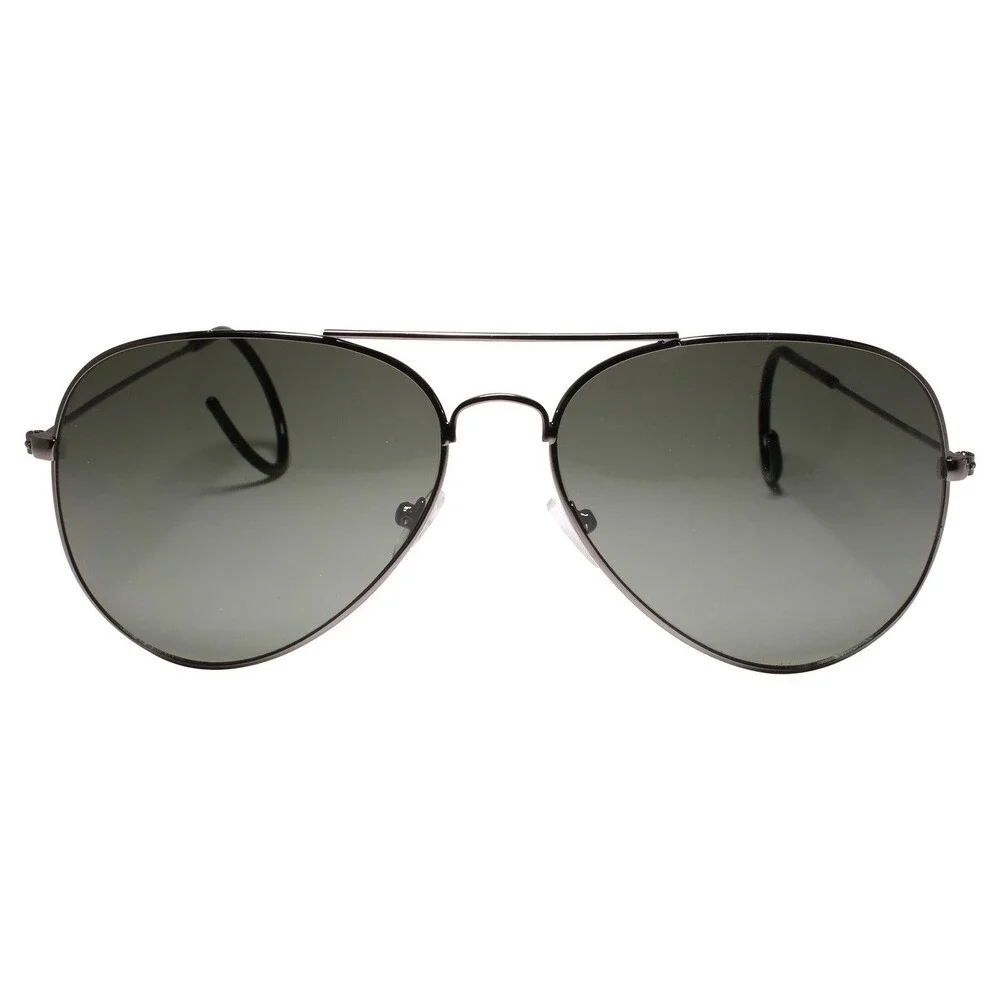 Classic Style Timeless Look Flexible Ear Loop Gunmetal Sunglasses Mens Womens